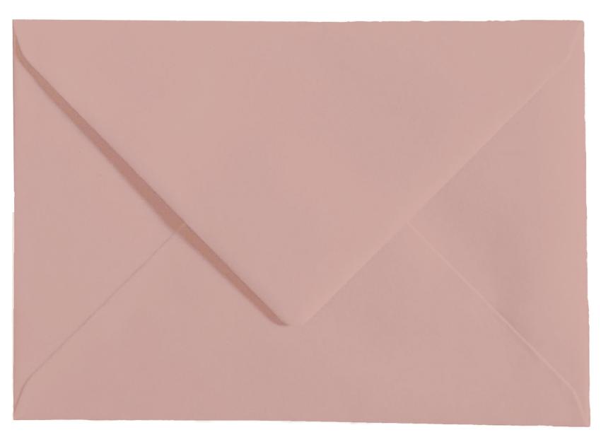 Briefumschläge - Briefhüllen in altrosa, DIN B6 120g/m² oF, Nassklebung