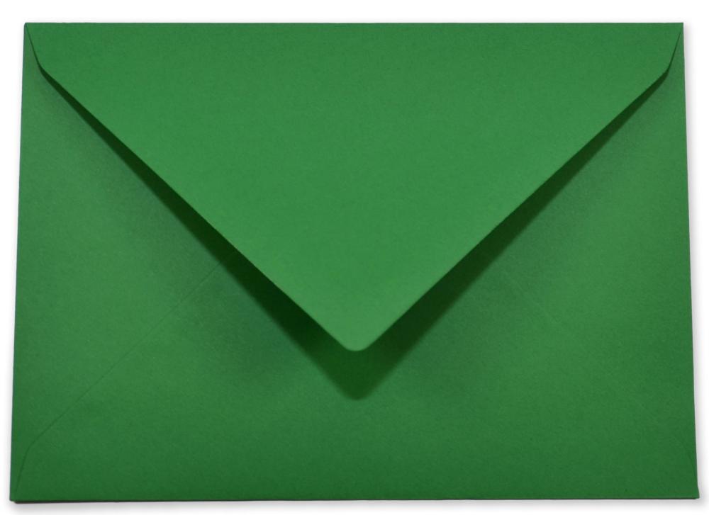 Briefumschläge - Briefhüllen in weihnachtsgrün, DIN A5 120g/m² oF, Nassklebung
