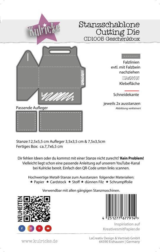 Kulricke Stanzschablone "Geschenkebox" Craft Die 