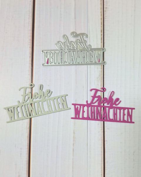 Kulricke Stanzschablone "Frohe Weihnachten Block" Craft Die 