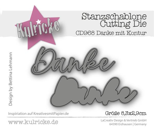 Kulricke Stanzschablone "Danke mit Schatten" Craft Die