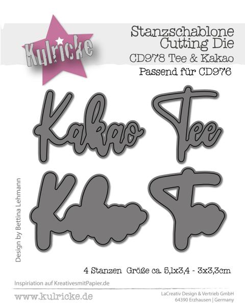 Kulricke Stanzschablone "Tee und Kakao" Craft Die 