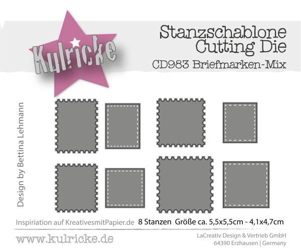 Kulricke Stanzschablone "Briefmarken Mix" Craft Die 