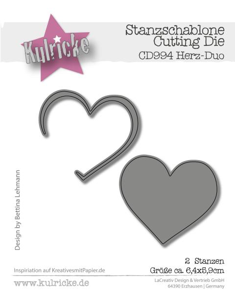 Kulricke Stanzschablone "Herz-Duo" Craft Die 