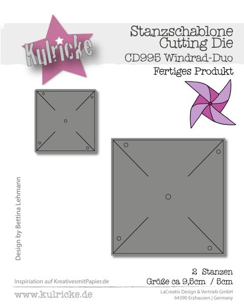 Kulricke Stanzschablone "Windrad-Duo" Craft Die 