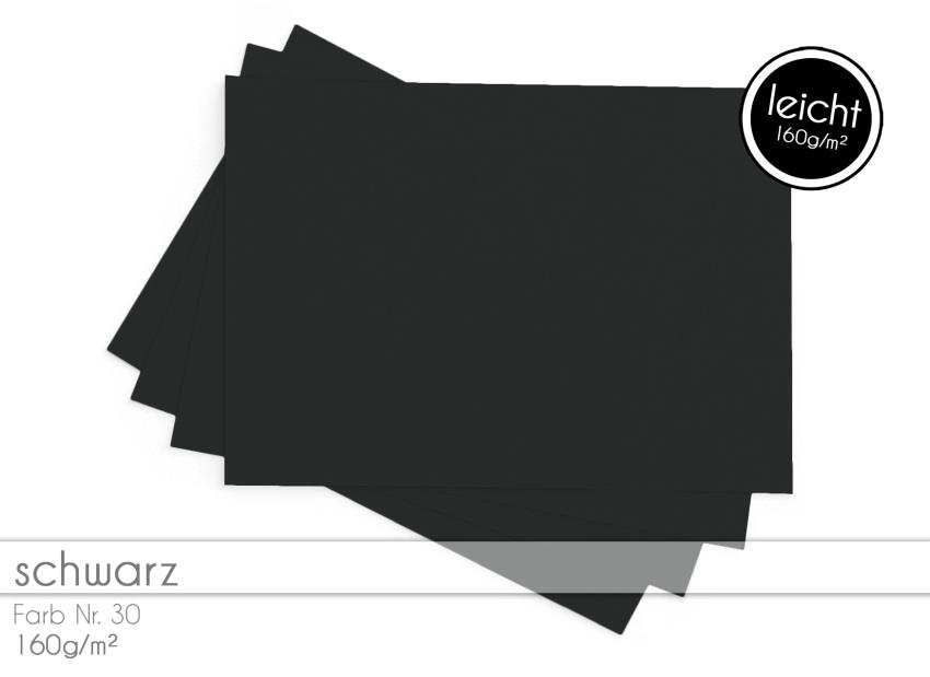 Tonkarton 160 g/m² – DIN A4 – schwarz