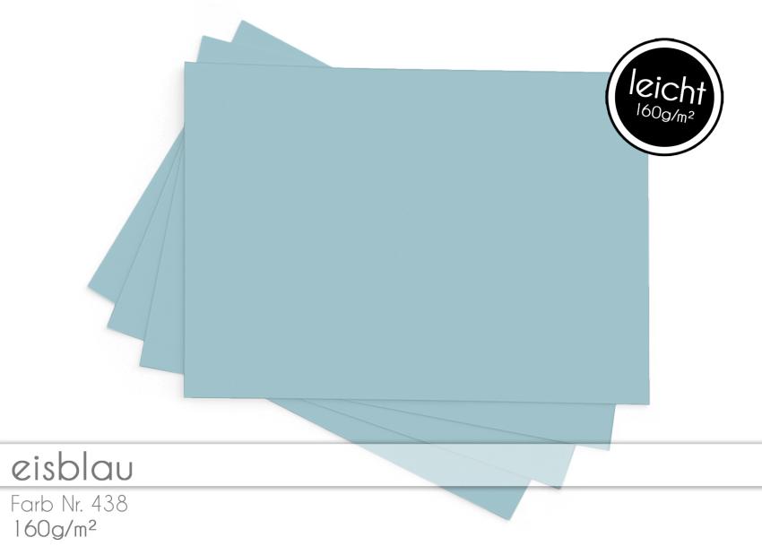Tonkarton 160 g/m² – DIN A4 – eisblau