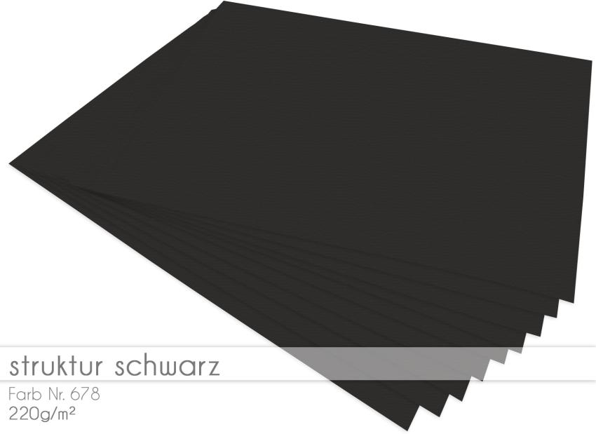 Scrapbooking-/ Bastelpapier 220g/m² DIN A3 in struktur schwarz