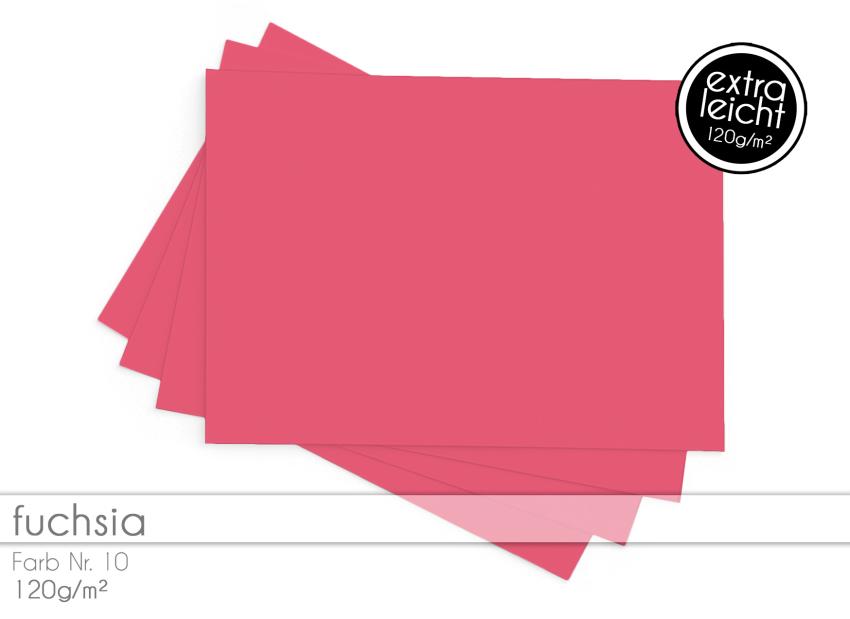 Tonkarton - Tonpapier DIN A4 120g/m² - 25 Bogen in fuchsia