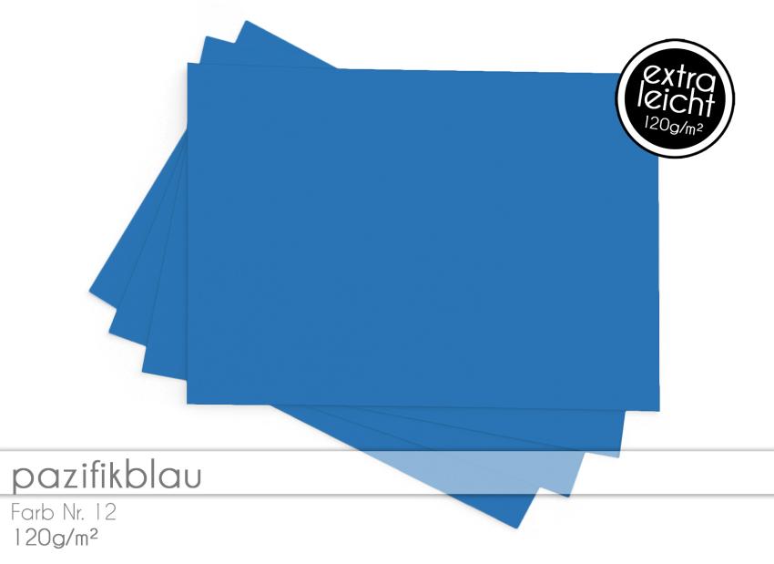 Tonkarton - Tonpapier DIN A4 120g/m² - 25 Bogen in pazifikblau