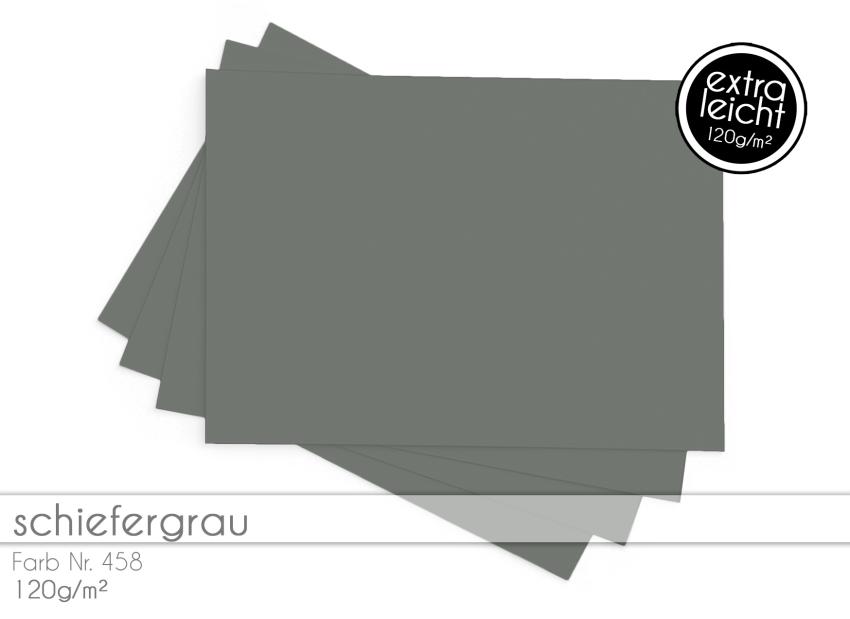 Tonkarton - Tonpapier DIN A4 120g/m² - 25 Bogen in schiefergrau
