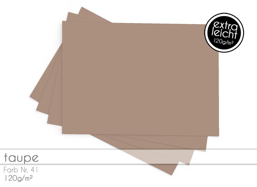 Tonkarton - Tonpapier DIN A4 120g/m² - 25 Bogen in taupe