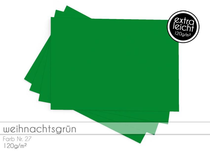Tonkarton - Tonpapier DIN A4 120g/m² - 25 Bogen in weihnachtsgrün