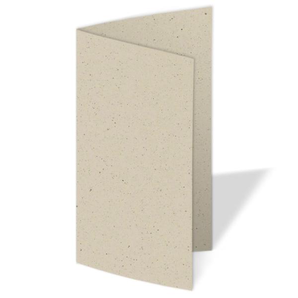 Faltkarte DIN Lang  250g/m²  in recycling kakao