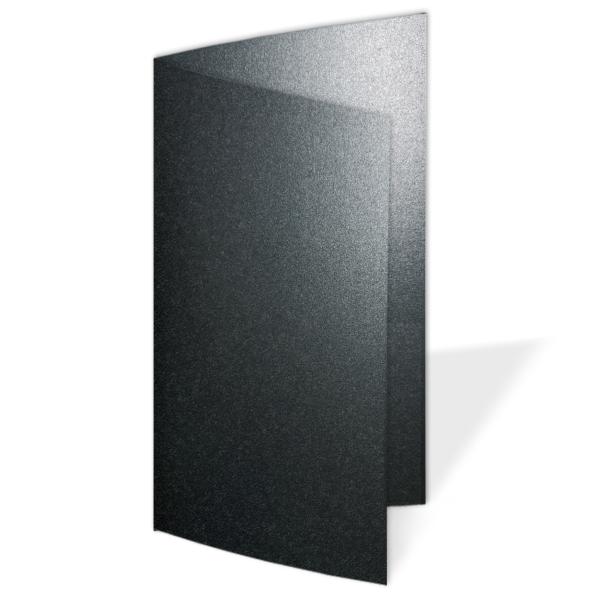 Faltkarte DIN Lang  250g/m²  in metallic-anthrazit