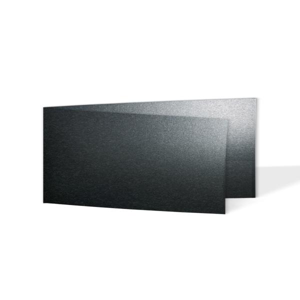 Faltkarte DIN Lang quer 250g/m²  in metallic-anthrazit