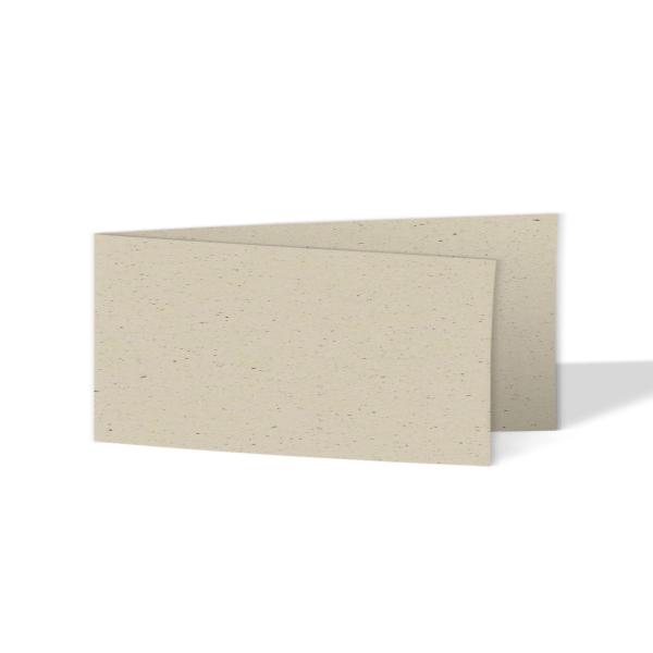 Faltkarte DIN Lang quer 250g/m²  in recycling kakao