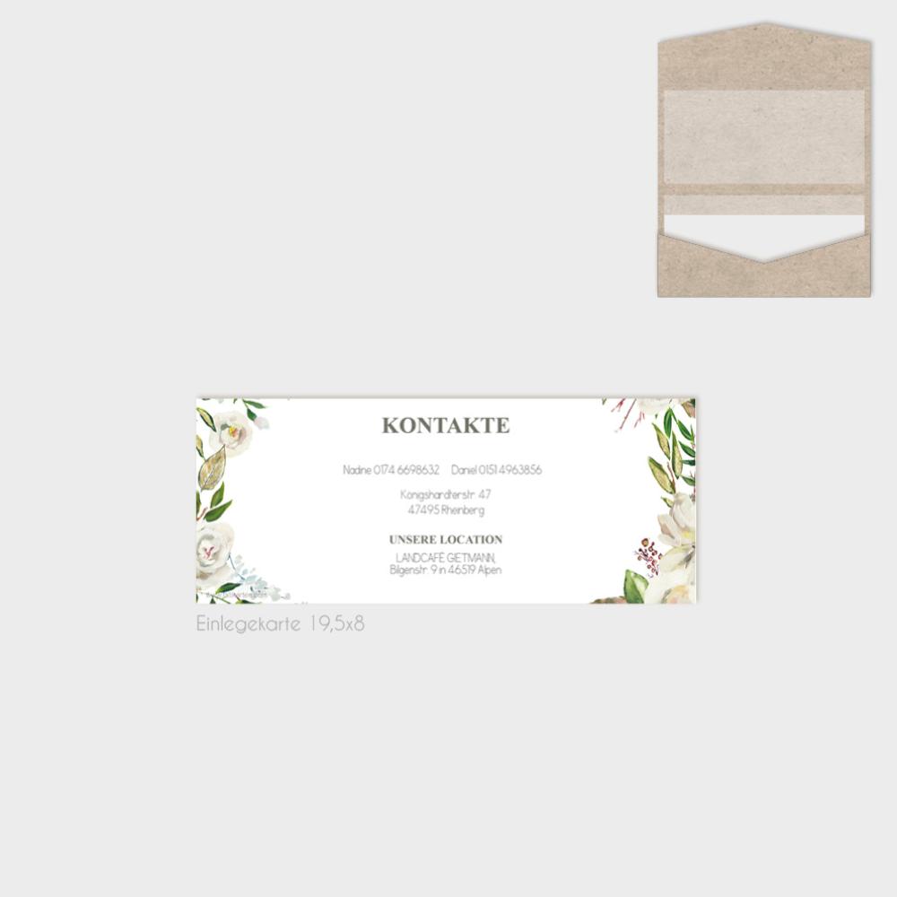 Einlegekarte "Antique White" 19,5x8