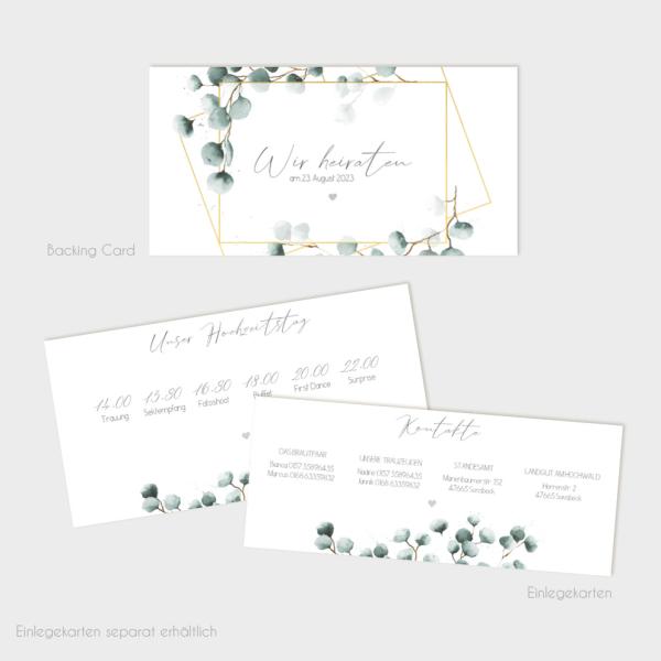 Backing-Card "Geometric Eukalyptus" 19,5x10
