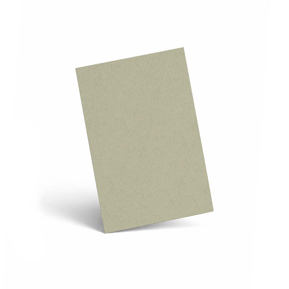 Karte - Einlegekarte DIN A6 220g/m² in kraft moosgrau