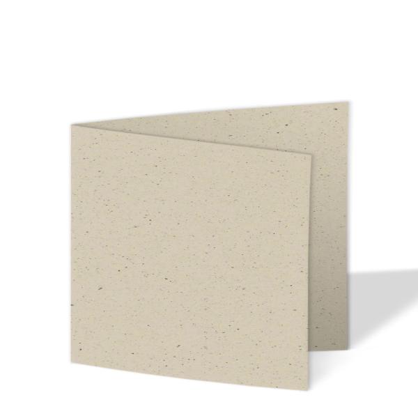 Doppelkarte - Faltkarte quadratisch 15x15cm, 250g/m² in recycling kakao