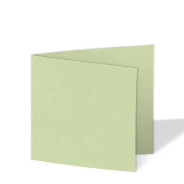 Doppelkarte - Faltkarte quadratisch 15x15cm, 250g/m² in recycling kiwi