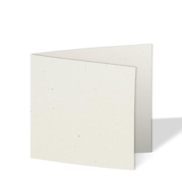 Doppelkarte - Faltkarte quadratisch 15x15cm, 250g/m² in natur wollweiss