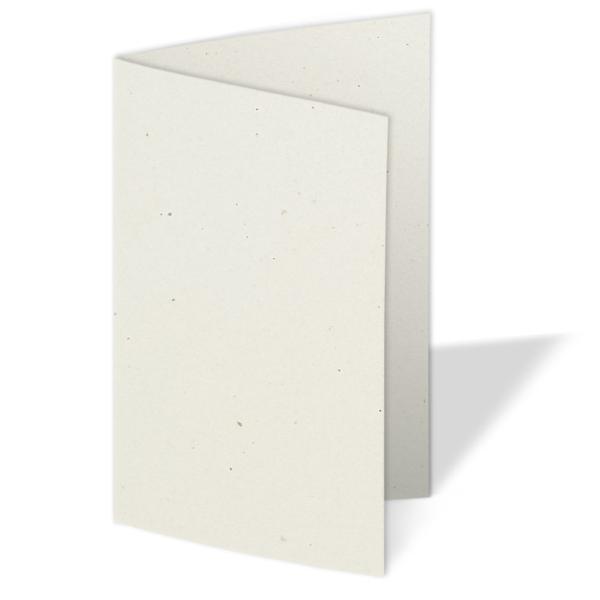 Doppelkarte - Faltkarte blanko 250g/m² DIN A6 in natur wollweiss