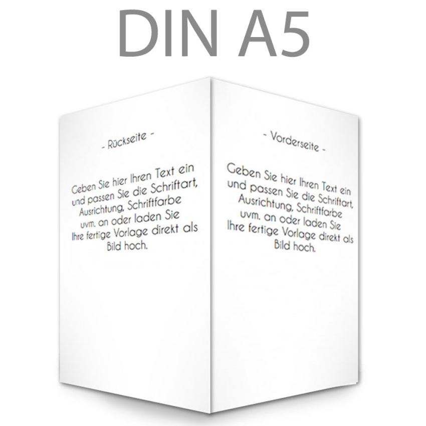 Klappkarte blanko DIN A5 - beidseitig (eigenes Design)