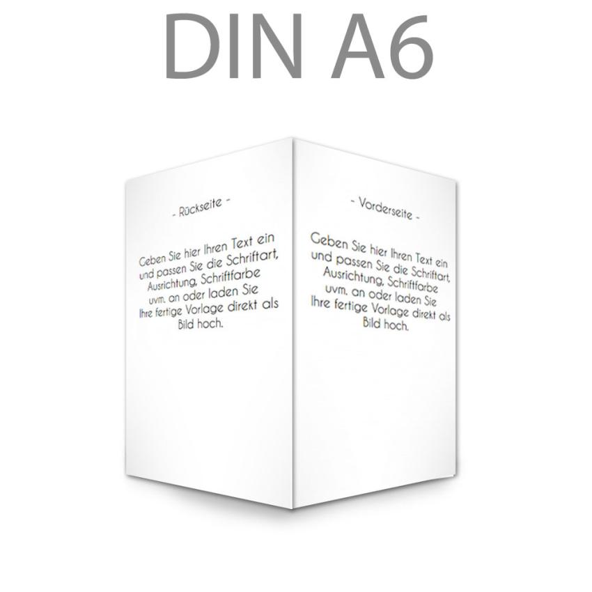 Klappkarte blanko DIN A6 - beidseitig (eigenes Design)