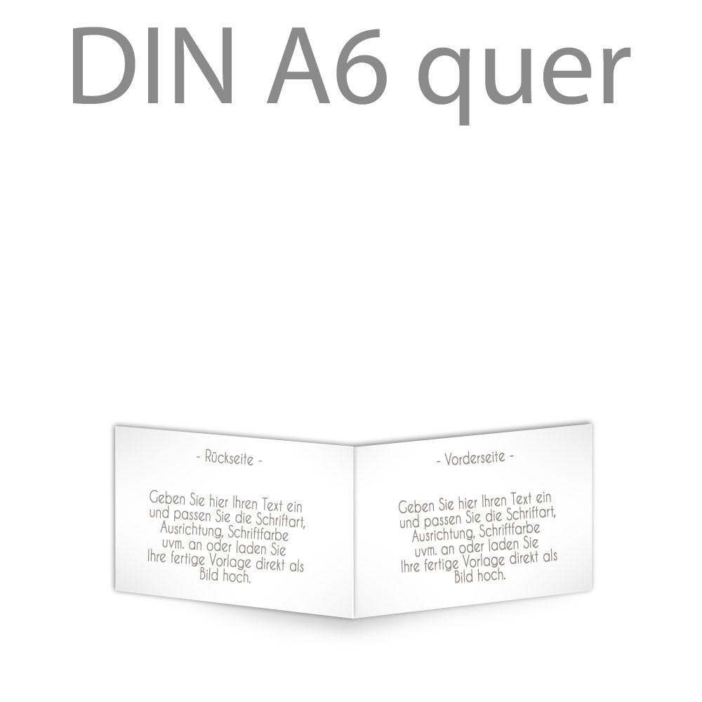 Klappkarte blanko DIN A6 quer - außen (eigenes Design)