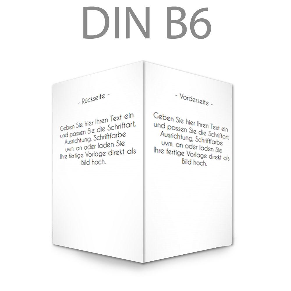 Klappkarte blanko DIN B6 - beidseitig (eigenes Design)
