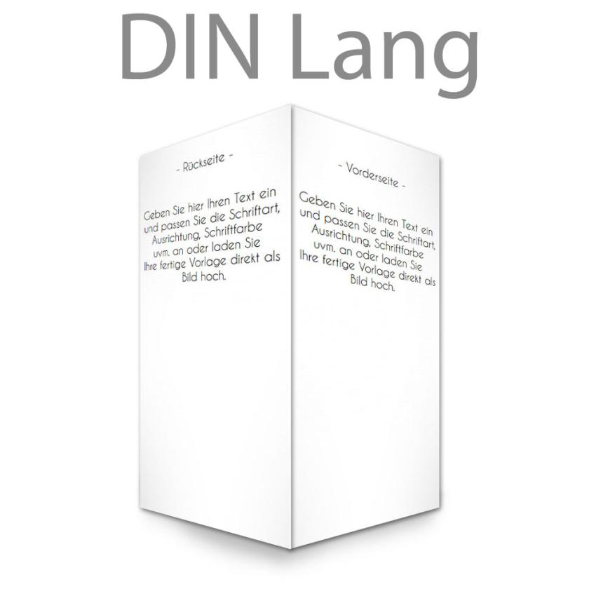 Klappkarte DIN Lang blanko beidseitig 21x10,5cm (eigenes Design)