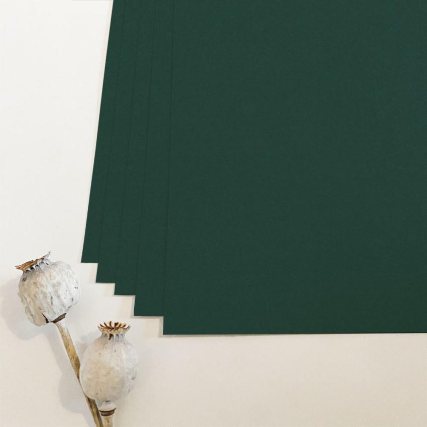 Cardstock "Premium" - Bastelpapier 225g/m² DIN A4 in samtgrün - 25 Bogen