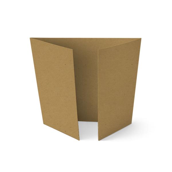 Altarfalz-Karte quadratisch (14,8x14,8cm) 230g/m² in recycling siena