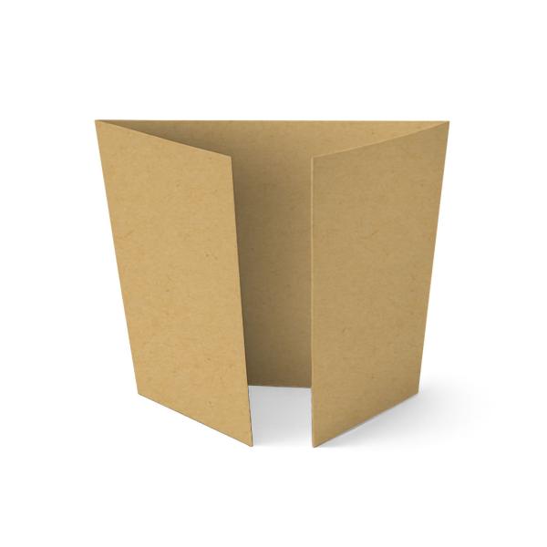 Altarfalz-Karte quadratisch (14,8x14,8cm) 220g/m² in kraft sand