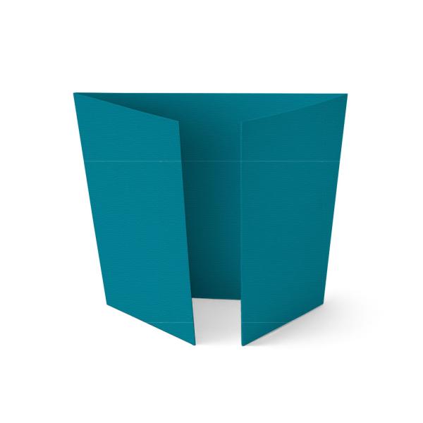 Altarfalz-Karte quadratisch (14,8x14,8cm) 210g/m² in struktur karibikblau