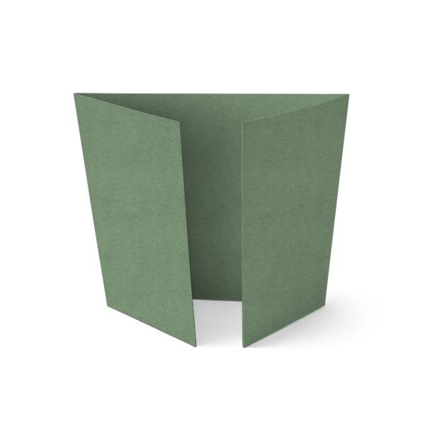 Altarfalz-Karte quadratisch (14,8x14,8cm) 220g/m² in kraft salbei