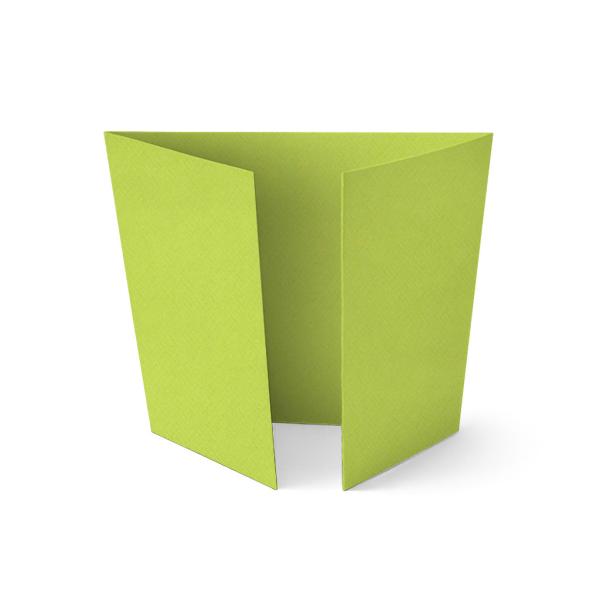 Altarfalz-Karte quadratisch (14,8x14,8cm) 210g/m² in struktur limette