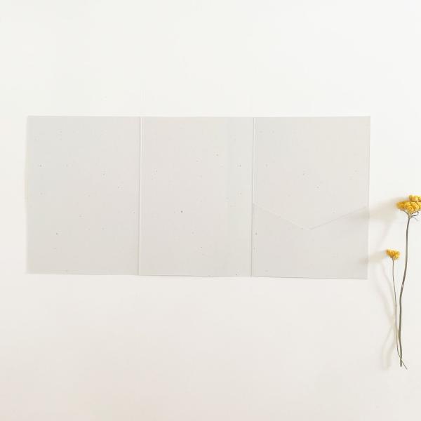 Pocketfold-Karte B6 Tripple Recycling "Wollweiss" Basic Line