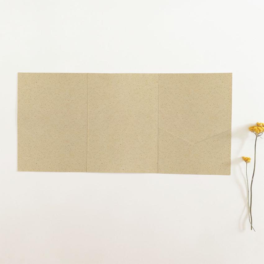 Pocketfold-Karte B6 Tripple Recycling "Graskarton" Basic Line