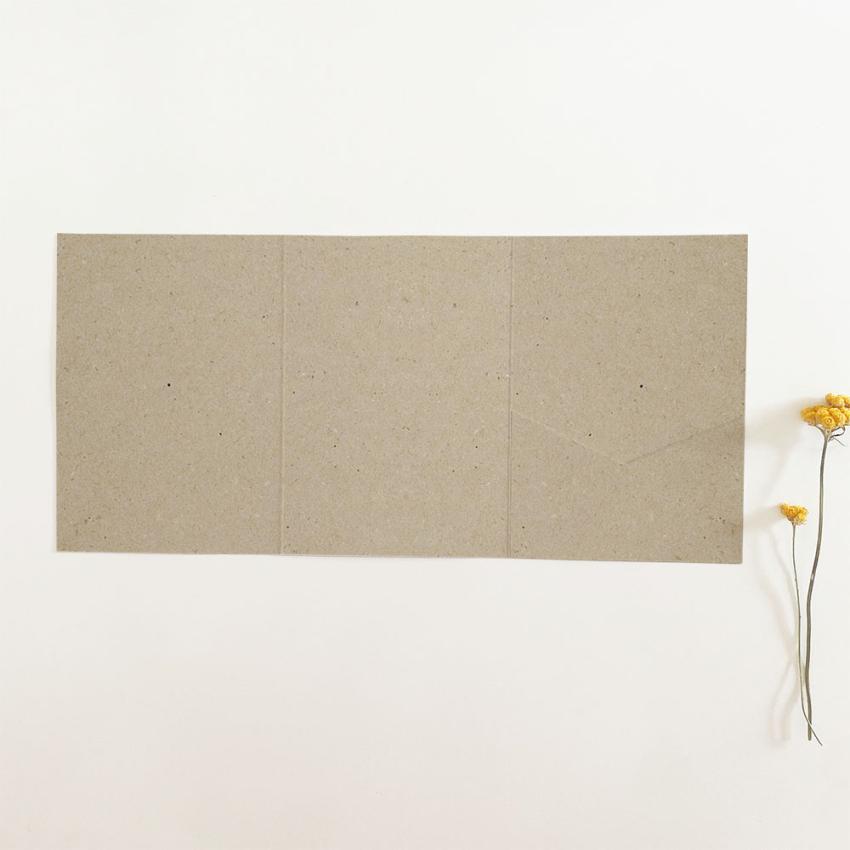 Pocketfold-Karte B6 Tripple Recycling "Kraft Grau" Basic Line