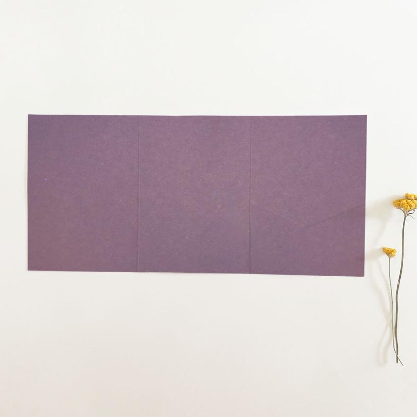 Pocketfold-Karte B6 Tripple Recycling "Kraft Purple" Basic Line