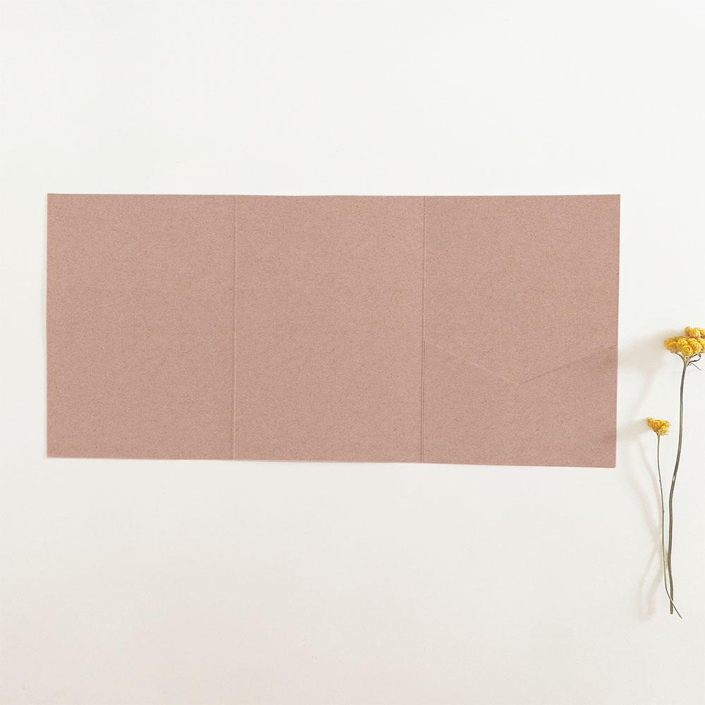 Pocketfold-Karte B6 Tripple Recycling "Kraft Rosé" Basic Line