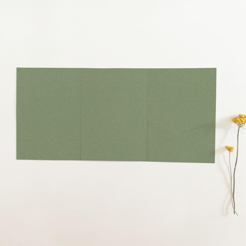 Pocketfold-Karte B6 Tripple Recycling "Kraft Salbei" Basic Line
