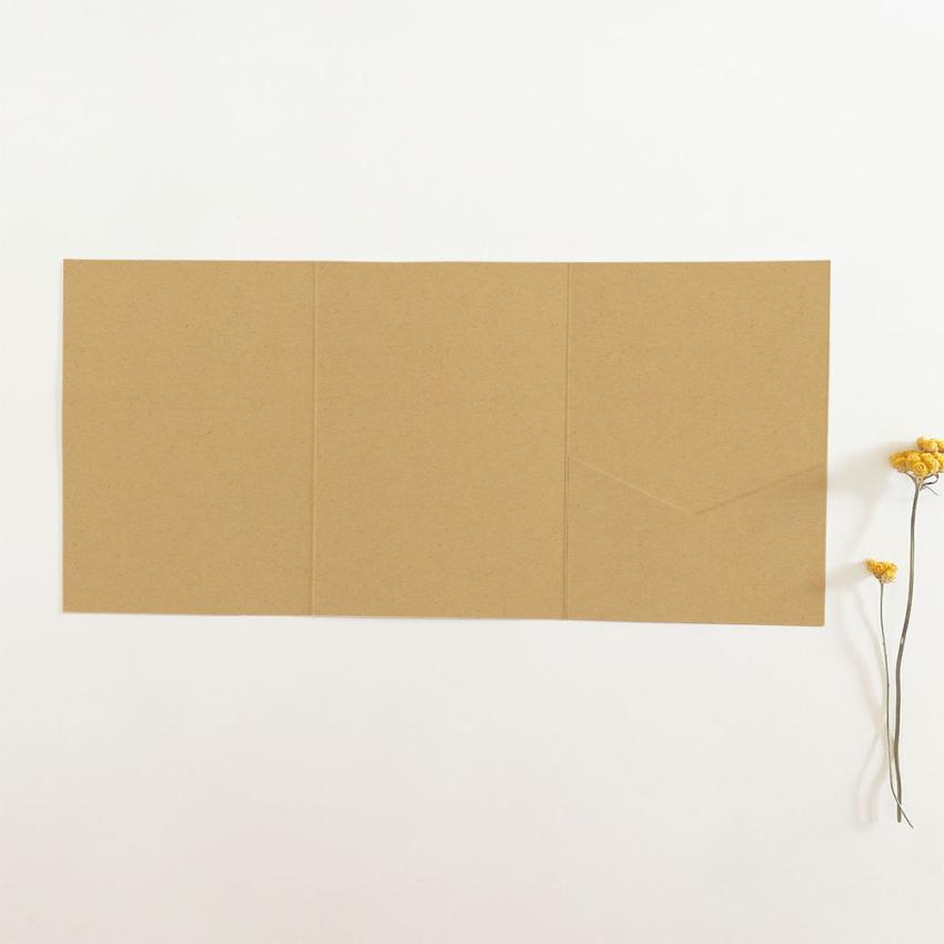 Pocketfold-Karte B6 Tripple Recycling "Kraft Sand" Basic Line