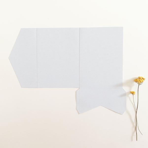 Pocketfold-Karte B6 Struktur-Karton "Struktur Silbergrau" Exklusiv Line