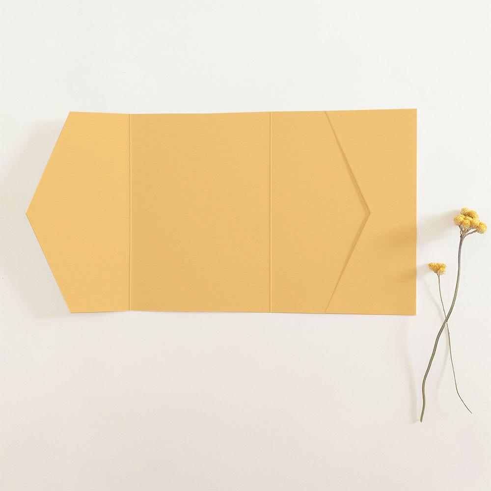 Pocketfold-Karte B6 seitlich Struktur-Karton "Struktur Caramel" Basic Line