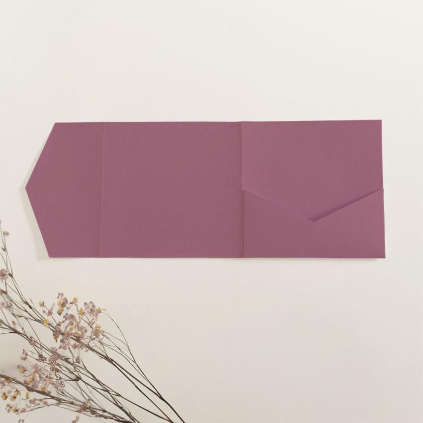 Pocketfold-Karte Quadrat (15x15) Premium-Karton "Himbeere" Exklusiv Line