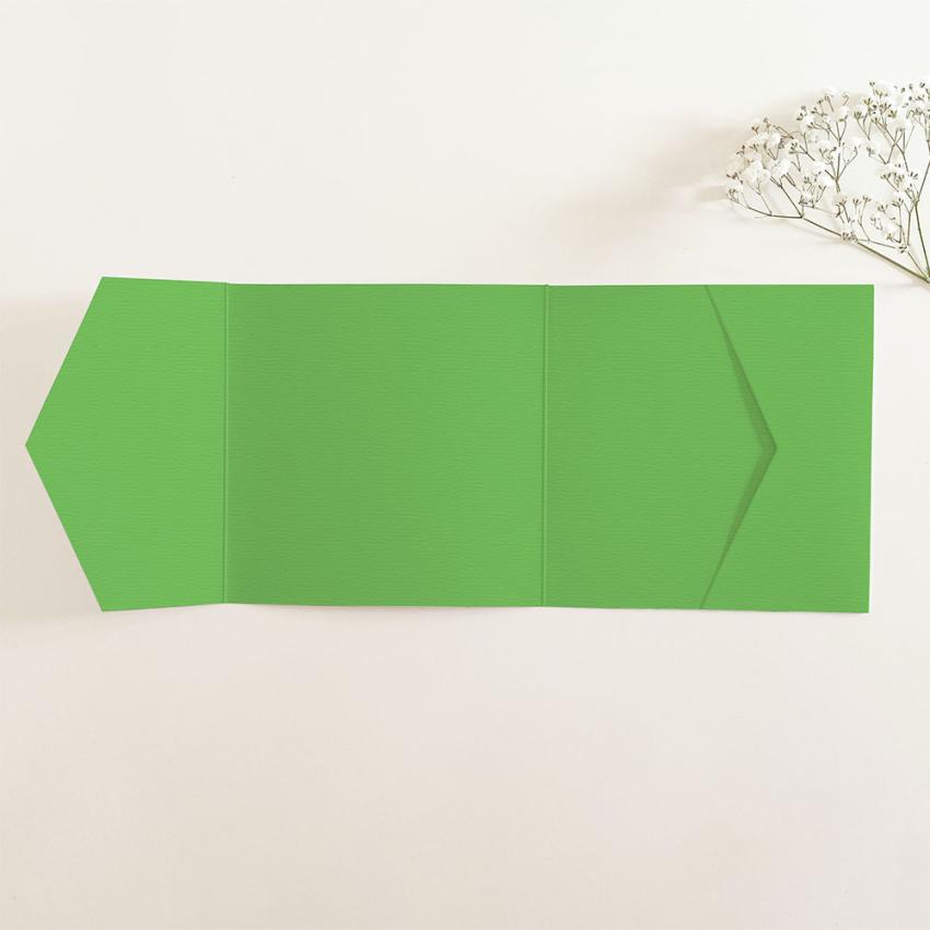 Pocketfold-Karte Quer-Format quadratisch (15x15) Struktur-Karton "Struktur Apfelgrün" Basic Line